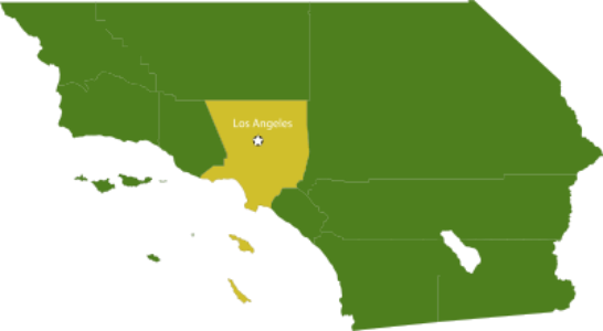 map with los angeles label