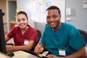 caregivers smiling